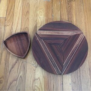 David Levy Solid Hardwood Sectional Cutting & Serving Leaf Board Set